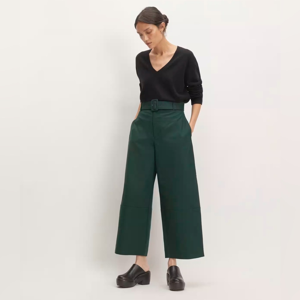 Everlane The Structured Cotton Belted Pant